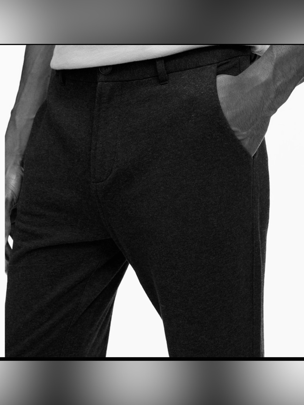 NAADAM Black Cotton Cashmere Blend knit- Mens Pants Size L